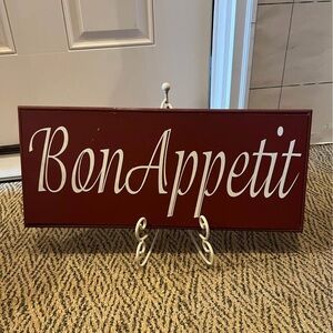 Bon Appétit sign w/ stand Decor